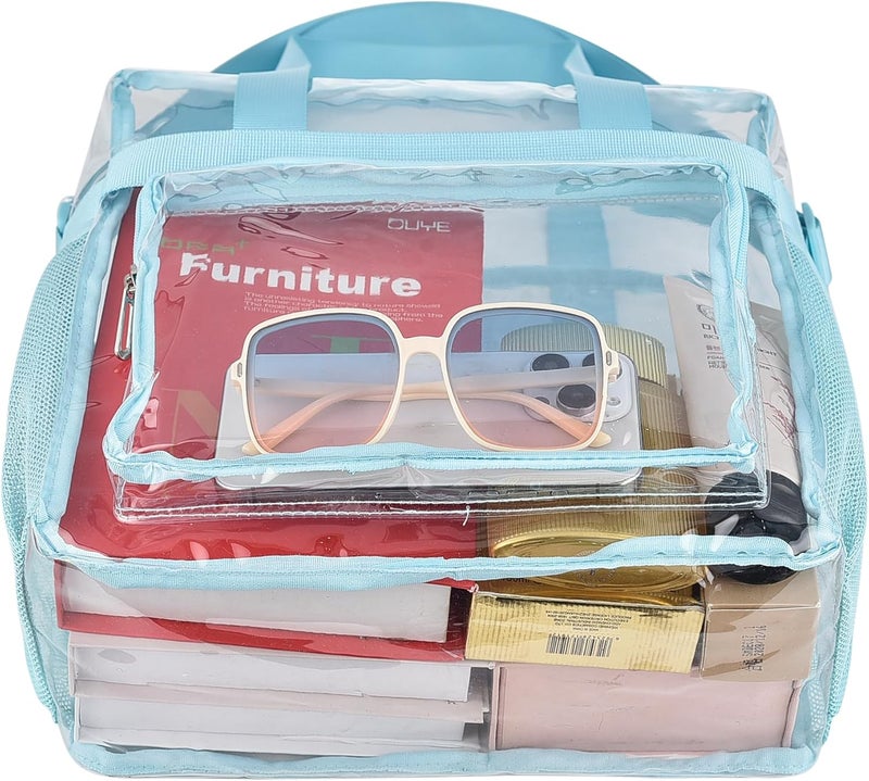 Busiuw Clear Bag for Stadium Events 12x12x6, Clear Bag Clear Tote Bag with Reinforced Straps for Sporting Events Travel - Image 3